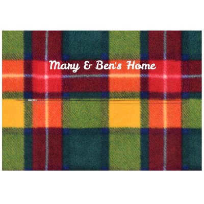 (57cm x 40cm) - Tartan Fleece Fabric with Zip Opening