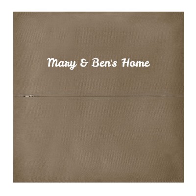 (30cm Square) - Chocolate Luxury Cotton Fabric with Zip Opening