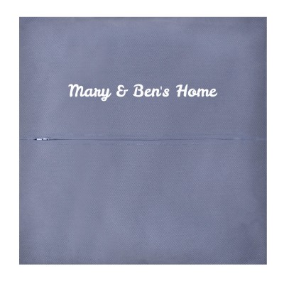 (40cm Square) - Gothic Blue Luxury Cotton Fabric with Zip Opening