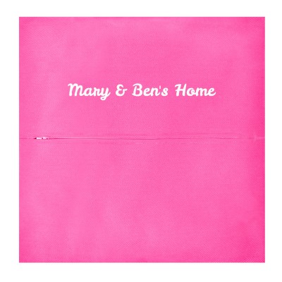(30cm Square) - Hot Pink Cotton Fabric with Zip Opening