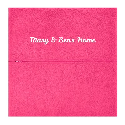 (30cm Square) - Hot Pink (Fuchsia) Fleece Fabric with Zip Opening