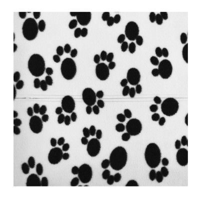 (30cm Square) - Paws Fleece Fabric with Zip Opening (Personalised with Text)