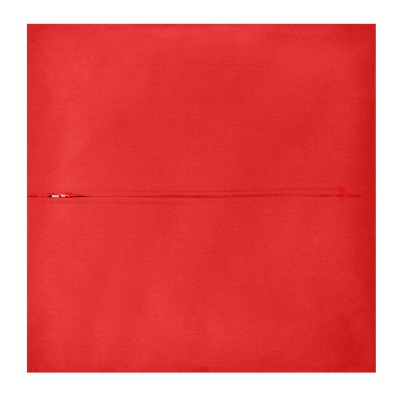 (30cm Square) - Red Cotton Fabric with Zip Opening (Personalised with Text)