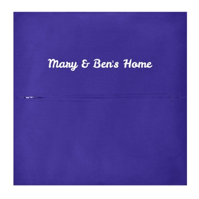 (30cm Square) - Royal Blue Cotton Fabric with Zip Opening