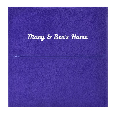 (30cm Square) - Royal Blue Fleece Fabric with Zip Opening