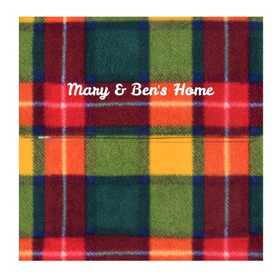 (30cm Square) - Tartan Fleece Fabric with Zip Opening