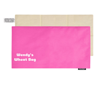 (47cm x 22cm) - Hot Pink Cotton Fabric with Removable Cover (Personalised with Text)