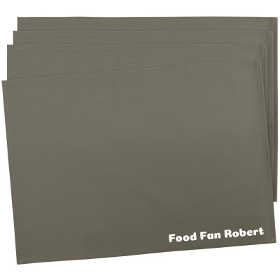 Pack of 4 (60cm x 40cm) - Chocolate Luxury Cotton Fabric (Personalised with Text)