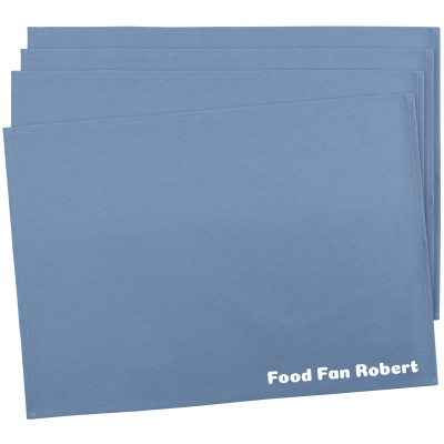 Pack of 4 (60cm x 40cm) - Gothic Blue Luxury Cotton Fabric (Personalised with Text)