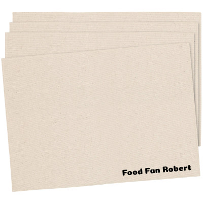 Pack of 4 (60cm x 40cm) - Natural Organic Cotton (Personalised with Text)
