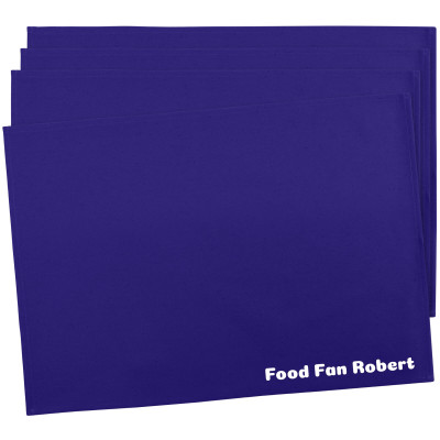Pack of 4 (60cm x 40cm) - Royal Blue Cotton Fabric (Personalised with Text)
