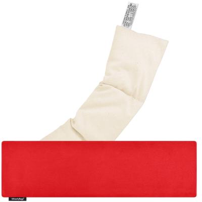 (47cm x 12cm) - Red Cotton Fabric Scented (Organic Lavender Buds) with Removable Cover (Personalised with Text)