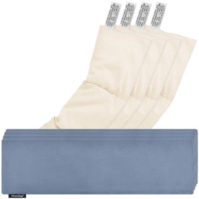 Pack of 4 (47cm x 12cm) - Gothic Blue Luxury Cotton Fabric Scented (Organic Lavender Buds) with Removable Cover (Personalised with Text)