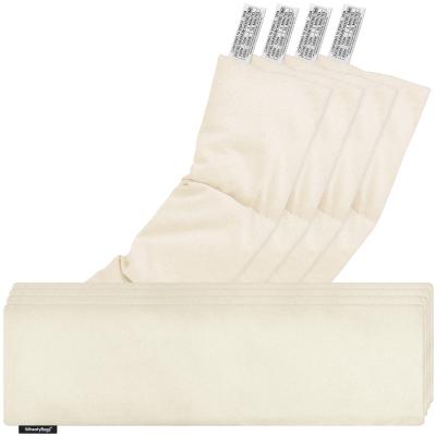 Pack of 4 (47cm x 12cm) - Natural Cotton Fabric with Removable Cover (Personalised with Text)