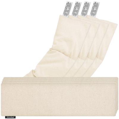Pack of 4 (47cm x 12cm) - Natural Organic Cotton Scented (Organic Lavender Buds) with Removable Cover (Personalised with Text)