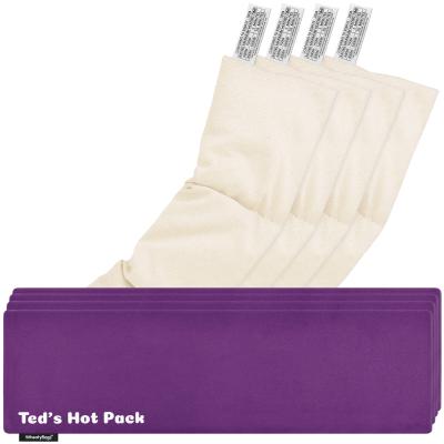 Pack of 4 (47cm x 12cm) - Purple Cotton Fabric with Removable Cover