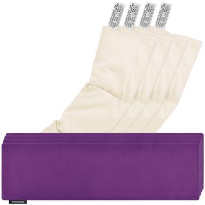 Pack of 4 (47cm x 12cm) - Purple Cotton Fabric Scented (Organic Lavender Buds) with Removable Cover (Personalised with Text)