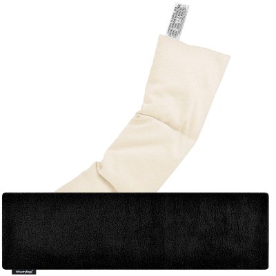(47cm x 12cm) - Black Fleece Fabric Scented (Organic Lavender Buds) with Removable Cover (Personalised with Text)