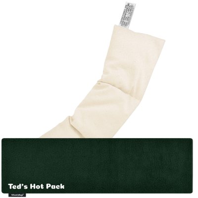 (47cm x 12cm) - Dark Green Fleece Fabric Scented (Organic Lavender Buds) with Removable Cover
