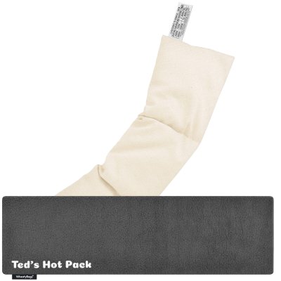 (47cm x 12cm) - Grey Fleece Fabric Scented (Organic Lavender Buds) with Removable Cover