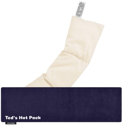 (47cm x 12cm) - Navy Blue Fleece Fabric Scented (Organic Lavender Buds) with Removable Cover