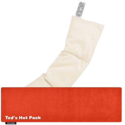 (47cm x 12cm) - Burnt Orange Fleece Fabric Scented (Organic Lavender Buds) with Removable Cover