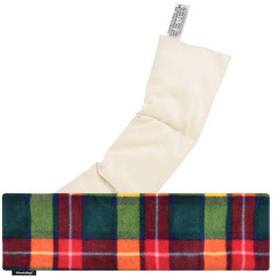 (47cm x 12cm) - Tartan Fleece Fabric Scented (Organic Lavender Buds) with Removable Cover (Personalised with Text)