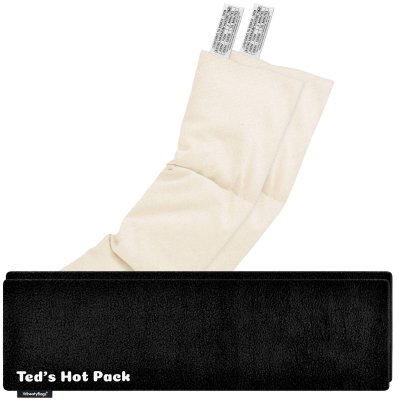 Pack of 2 (47cm x 12cm) - Black Fleece Fabric Scented (Organic Lavender Buds) with Removable Cover