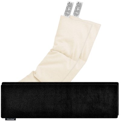 Pack of 2 (47cm x 12cm) - Black Fleece Fabric Scented (Organic Lavender Buds) with Removable Cover (Personalised with Text)