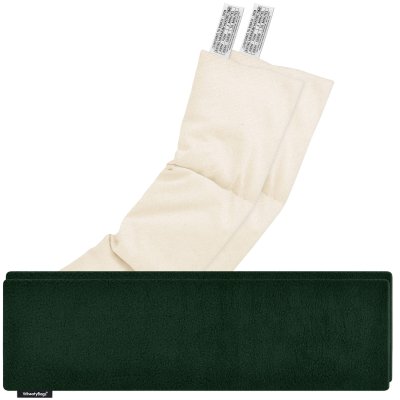 Pack of 2 (47cm x 12cm) - Dark Green Fleece Fabric Scented (Organic Lavender Buds) with Removable Cover (Personalised with Text)