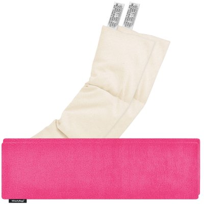 Pack of 2 (47cm x 12cm) - Hot Pink (Fuchsia) Fleece Fabric Scented (Organic Lavender Buds) with Removable Cover (Personalised with Text)