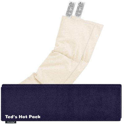 Pack of 2 (47cm x 12cm) - Navy Blue Fleece Fabric Scented (Organic Lavender Buds) with Removable Cover
