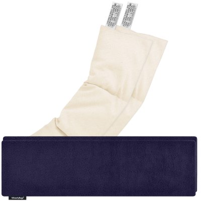 Pack of 2 (47cm x 12cm) - Navy Blue Fleece Fabric Scented (Organic Lavender Buds) with Removable Cover (Personalised with Text)