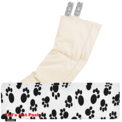 Pack of 2 (47cm x 12cm) - Paws Fleece Fabric with Removable Cover