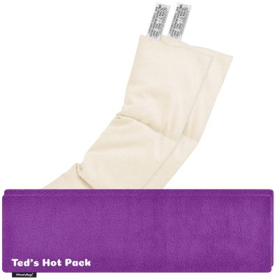 Pack of 2 (47cm x 12cm) - Purple Fleece Fabric Scented (Organic Lavender Buds) with Removable Cover