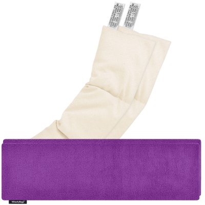 Pack of 2 (47cm x 12cm) - Purple Fleece Fabric Scented (Organic Lavender Buds) with Removable Cover (Personalised with Text)