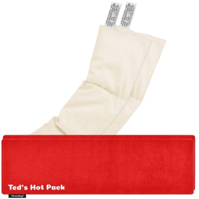 Pack of 2 (47cm x 12cm) - Red Fleece Fabric Scented (Organic Lavender Buds) with Removable Cover
