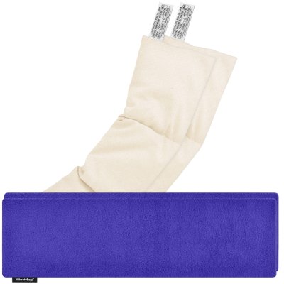 Pack of 2 (47cm x 12cm) - Royal Blue Fleece Fabric Scented (Organic Lavender Buds) with Removable Cover (Personalised with Text)