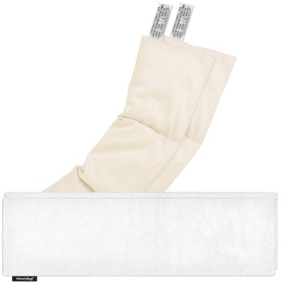 Pack of 2 (47cm x 12cm) - White Fleece Fabric Scented (Organic Lavender Buds) with Removable Cover (Personalised with Text)