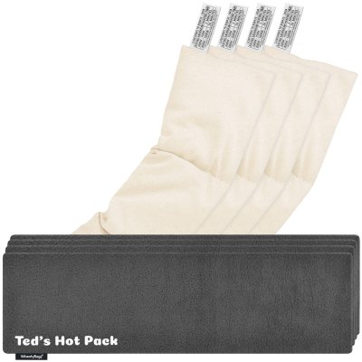 Pack of 4 (47cm x 12cm) - Grey Fleece Fabric with Removable Cover