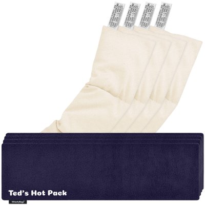 Pack of 4 (47cm x 12cm) - Navy Blue Fleece Fabric with Removable Cover
