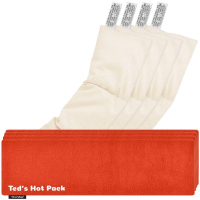 Pack of 4 (47cm x 12cm) - Burnt Orange Fleece Fabric Scented (Organic Lavender Buds) with Removable Cover