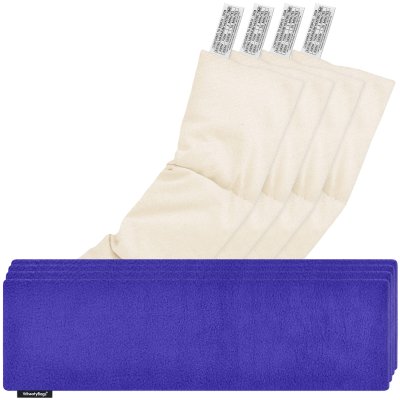 Pack of 4 (47cm x 12cm) - Royal Blue Fleece Fabric Scented (Organic Lavender Buds) with Removable Cover (Personalised with Text)
