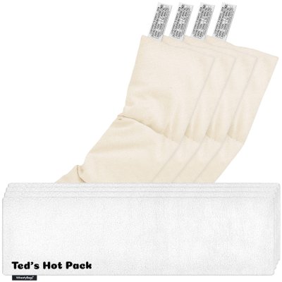 Pack of 4 (47cm x 12cm) - White Fleece Fabric with Removable Cover