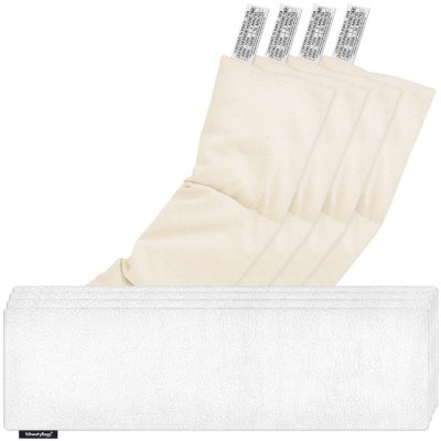 Pack of 4 (47cm x 12cm) - White Fleece Fabric with Removable Cover (Personalised with Text)