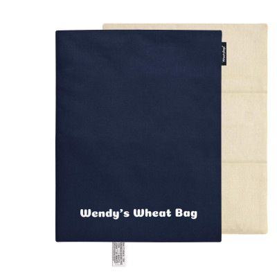 40cm x 30cm (3 Compartments) - Navy Blue Cotton Fabric with Removable Cover