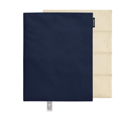 Approx. 40cm x 30cm (6 Compartments) - Navy Blue Cotton Fabric with Removable Cover (Personalised with Text)