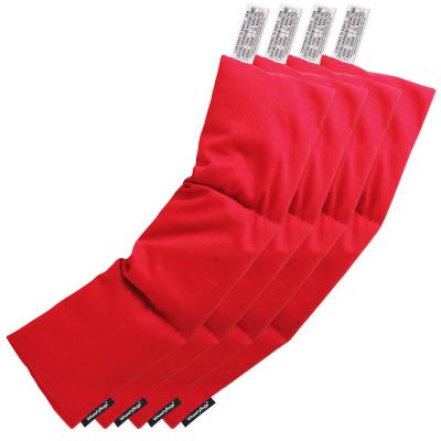 Pack of 4 (47cm x 12cm) - Red Cotton Fabric (Personalised with Text)