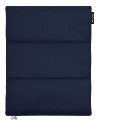 (Wheat Filling) 40cm x 30cm (3 Compartments) with No Icon - Navy Blue Cotton Fabric (Unscented) (Personalised with Text)