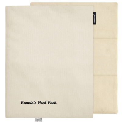 (Wheat Filling) 40cm x 30cm (3 Compartments) with No Icon - Natural Organic Cotton (Unscented) with Removable Cover